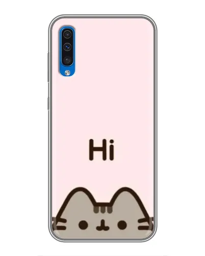 Чехол для Samsung Galaxy A50 2019 (A505F) с картинкой «Пушин говорит Hi» Чехол для Samsung Galaxy A50 2019 (A505F) с картинкой «Пушин говорит Hi»