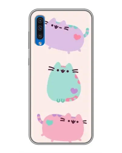 Чехол для Samsung Galaxy A50 2019 (A505F) с картинкой «Pusheen трио» Чехол для Samsung Galaxy A50 2019 (A505F) с картинкой «Pusheen трио»