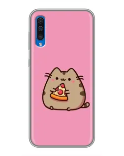 Чехол для Samsung Galaxy A50 2019 (A505F) с картинкой «Пушин с пиццей» Чехол для Samsung Galaxy A50 2019 (A505F) с картинкой «Пушин с пиццей»