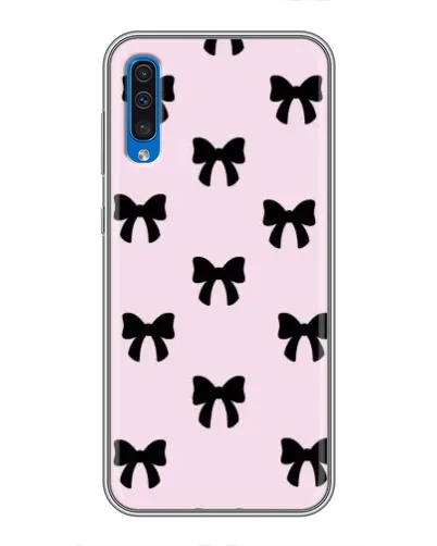 Чехол для Samsung Galaxy A50 2019 (A505F) с картинкой «Черные банты Coquette»