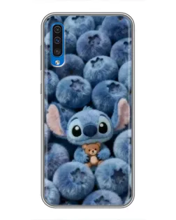 Чехол для Samsung Galaxy A50 2019 (A505F) с картинкой «Стич и голубика» Чехол для Samsung Galaxy A50 2019 (A505F) с картинкой «Стич и голубика»
