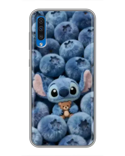 Чехол для Samsung Galaxy A50 2019 (A505F) с картинкой «Стич и голубика» Чехол для Samsung Galaxy A50 2019 (A505F) с картинкой «Стич и голубика»