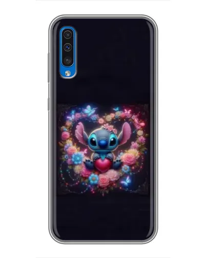 Чехол для Samsung Galaxy A50 2019 (A505F) с картинкой «Stitch в цветах» Чехол для Samsung Galaxy A50 2019 (A505F) с картинкой «Stitch в цветах»