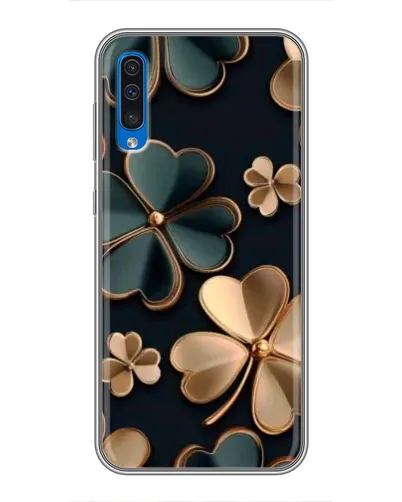 Чехол для Samsung Galaxy A50 2019 (A505F) с картинкой «Клевер в золоте»