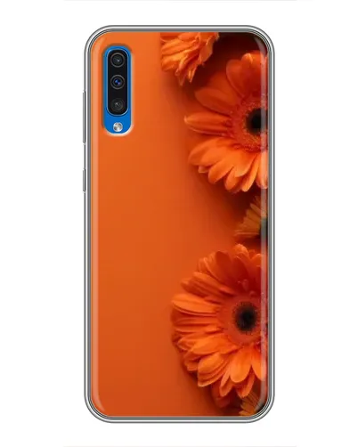 Чехол для Samsung Galaxy A50 2019 (A505F) с картинкой «Оранжевые герберы»