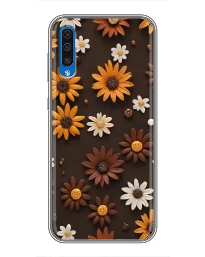 Чехол для Samsung Galaxy A50 2019 (A505F) с картинкой «Узор из маленьких подсолнухов»