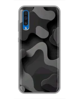 Чехол для Samsung Galaxy A50 2019 (A505F) с картинкой «Темный абстрактный камуфляж»