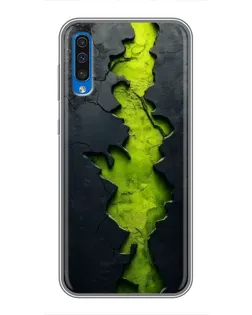 Чехол для Samsung Galaxy A50 2019 (A505F) с картинкой «Салатовый разлом скалы»