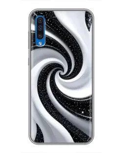 Чехол для Samsung Galaxy A50 2019 (A505F) с картинкой «Черно-белая спираль»