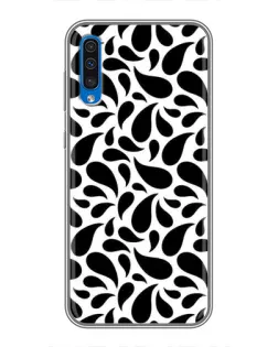 Чехол для Samsung Galaxy A50 2019 (A505F) с картинкой «Контрастные черные капли»