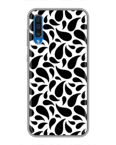 Чехол для Samsung Galaxy A50 2019 (A505F) с картинкой «Контрастные черные капли»