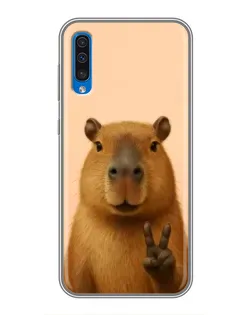 Чехол для Samsung Galaxy A50 2019 (A505F) с картинкой «Капибара виктория»