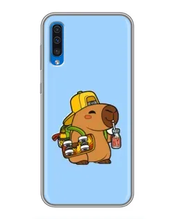 Чехол для Samsung Galaxy A50 2019 (A505F) с картинкой «Капибара на скейте»