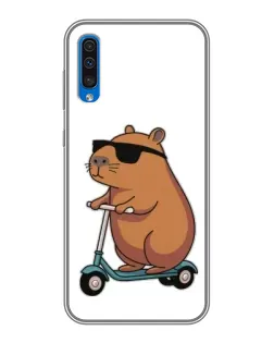 Чехол для Samsung Galaxy A50 2019 (A505F) с картинкой «Капибара на самокате»