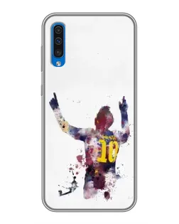 Чехол для Samsung Galaxy A50 2019 (A505F) с картинкой «Акварельный Месси Барселона»