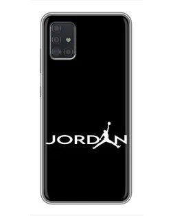 Чехол для Samsung Galaxy A51 5G (A516) с картинкой «Jordan White Logo»