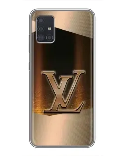 Чехол для Samsung Galaxy A51 5G (A516) с картинкой «LV — золотое сияние»