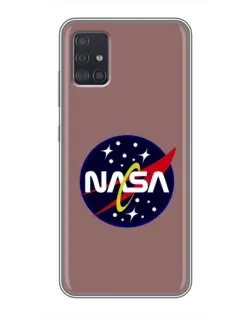 Чехол для Samsung Galaxy A51 5G (A516) с картинкой «NASA — ретро космос»