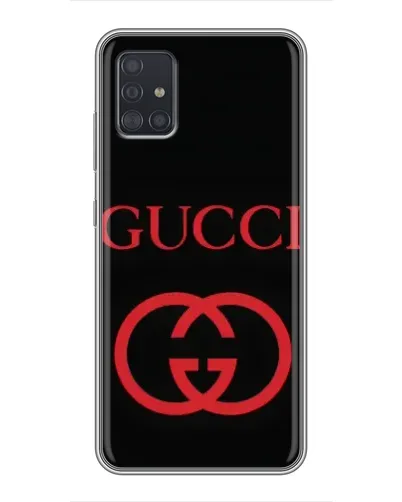 Чехол для Samsung Galaxy A51 5G (A516) с картинкой «Gucci — красный логотип»
