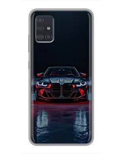 Чехол для Samsung Galaxy A51 5G (A516) с картинкой «BMW на мокрой дороге»