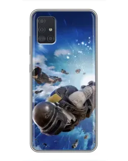 Чехол для Samsung Galaxy A51 5G (A516) с картинкой «Десант PUBG — прыжок»