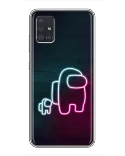Чехол для Samsung Galaxy A51 5G (A516) с картинкой «Among Us неон-арт» Чехол для Samsung Galaxy A51 5G (A516) с картинкой «Among Us неон-арт»