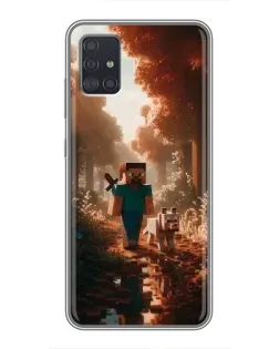 Чехол для Samsung Galaxy A51 5G (A516) с картинкой «Стив в лесу» Чехол для Samsung Galaxy A51 5G (A516) с картинкой «Стив в лесу»