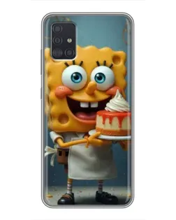 Чехол для Samsung Galaxy A51 5G (A516) с картинкой «Повар Спанч Боб»