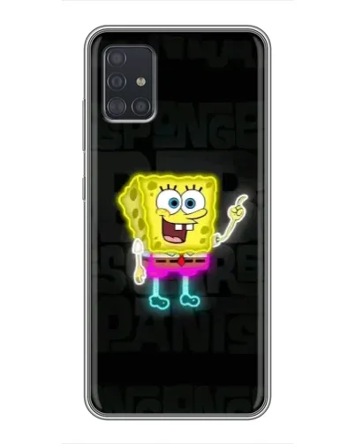Чехол для Samsung Galaxy A51 5G (A516) с картинкой «Неоновый Губка Боб»
