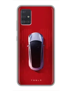 Чехол для Samsung Galaxy A51 5G (A516) с картинкой «Tesla Top View»