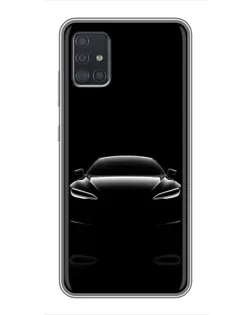 Чехол для Samsung Galaxy A51 5G (A516) с картинкой «Силуэт Tesla Night»