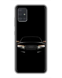 Чехол для Samsung Galaxy A51 5G (A516) с картинкой «Audi — ночной контур» Чехол для Samsung Galaxy A51 5G (A516) с картинкой «Audi — ночной контур»