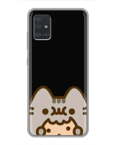 Чехол для Samsung Galaxy A51 5G (A516) с картинкой «Пушин на черном»