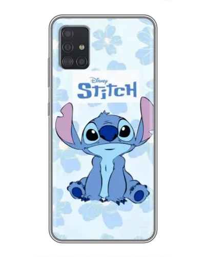 Чехол для Samsung Galaxy A51 5G (A516) с картинкой «Stitch среди цветов»