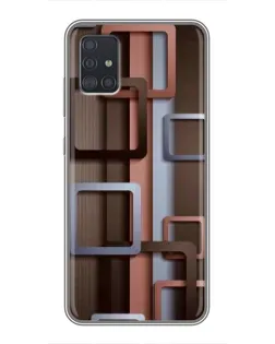 Чехол для Samsung Galaxy A51 5G (A516) с картинкой «Коричневые объемные квадраты» Чехол для Samsung Galaxy A51 5G (A516) с картинкой «Коричневые объемные квадраты»