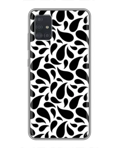 Чехол для Samsung Galaxy A51 5G (A516) с картинкой «Контрастные черные капли»