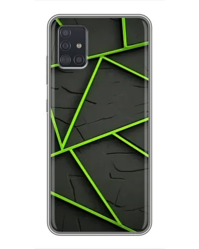 Чехол для Samsung Galaxy A51 5G (A516) с картинкой «Зеленые геометрические линии»