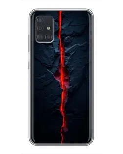 Чехол для Samsung Galaxy A51 5G (A516) с картинкой «Kрасная лавовая трещина»