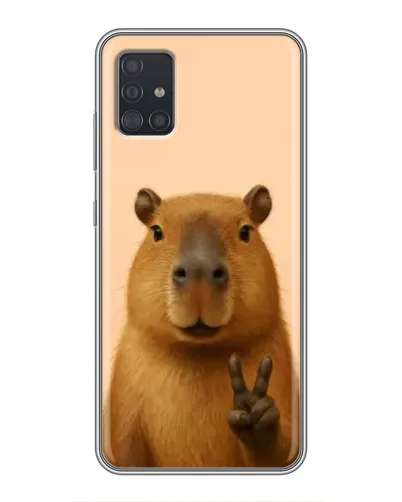 Чехол для Samsung Galaxy A51 5G (A516) с картинкой «Капибара виктория»