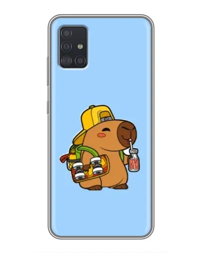 Чехол для Samsung Galaxy A51 5G (A516) с картинкой «Капибара на скейте»