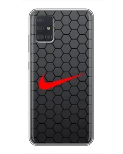 Чехол для Samsung Galaxy A51 (A515) с картинкой «Nike — карбоновая сетка» Чехол для Samsung Galaxy A51 (A515) с картинкой «Nike — карбоновая сетка»