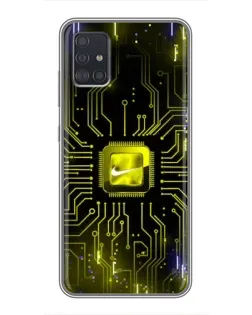 Чехол для Samsung Galaxy A51 (A515) с картинкой «Nike — золотая искра» Чехол для Samsung Galaxy A51 (A515) с картинкой «Nike — золотая искра»