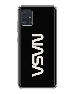Чехол для Samsung Galaxy A51 (A515) с картинкой «NASA — вертикальный логотип»
