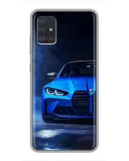 Чохол для Samsung Galaxy A51 (A515) з картинкою «Блакитна BMW M4»