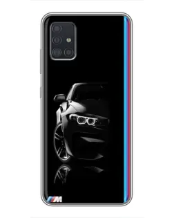 Чохол для Samsung Galaxy A51 (A515) з картинкою «Силует BMW в темряві»