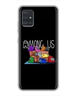 Чехол для Samsung Galaxy A51 (A515) с картинкой «Логотип Among Us»