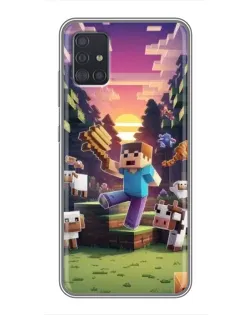 Чехол для Samsung Galaxy A51 (A515) с картинкой «Стив на ферме»