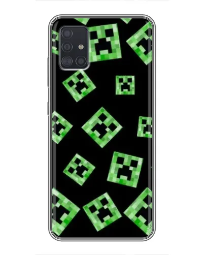 Чехол для Samsung Galaxy A51 (A515) с картинкой «Паттерн с криперами» Чехол для Samsung Galaxy A51 (A515) с картинкой «Паттерн с криперами»