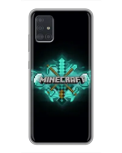 Чехол для Samsung Galaxy A51 (A515) с картинкой «Minecraft Diamond лого» Чехол для Samsung Galaxy A51 (A515) с картинкой «Minecraft Diamond лого»