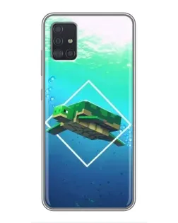Чехол для Samsung Galaxy A51 (A515) с картинкой «Черепаха Minecraft»